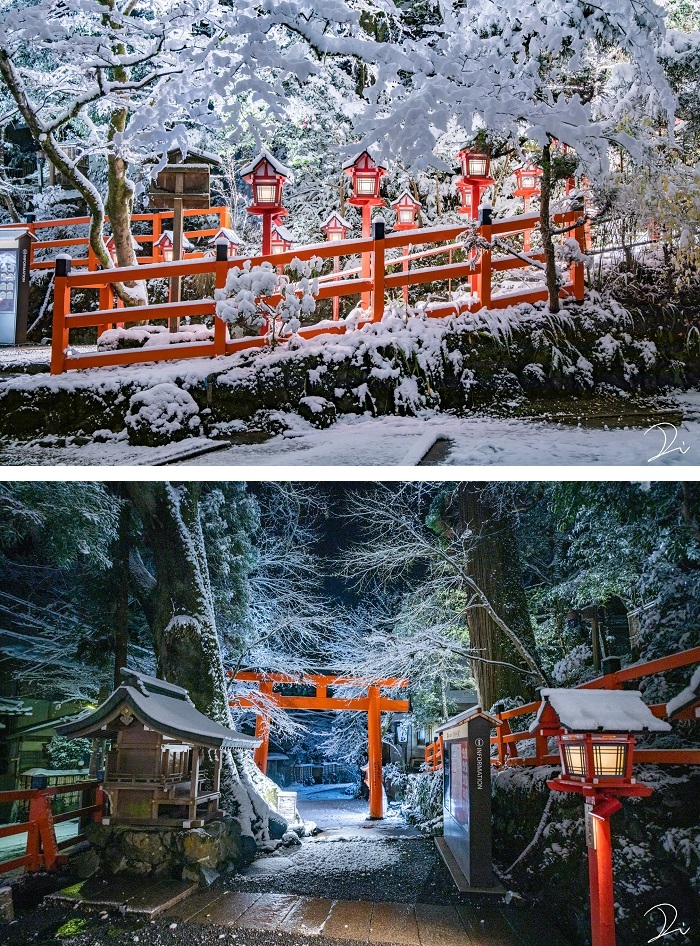 京都貴船神社雪景2