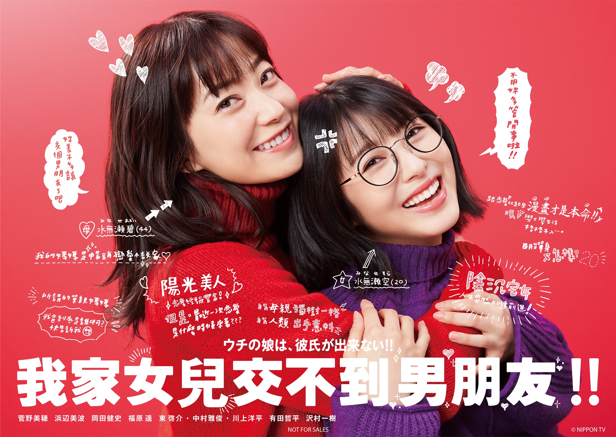 《我家女兒交不到男朋友!!》-菅野美穗&濱邊美波扮演高顏值母女