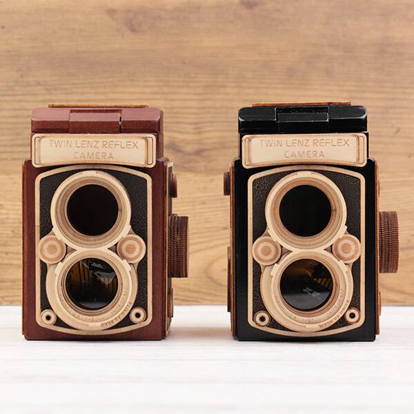 ROLLEIFLEX風木製相機巧克力罐