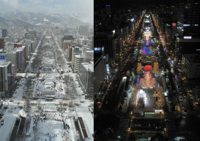 札幌雪祭日夜