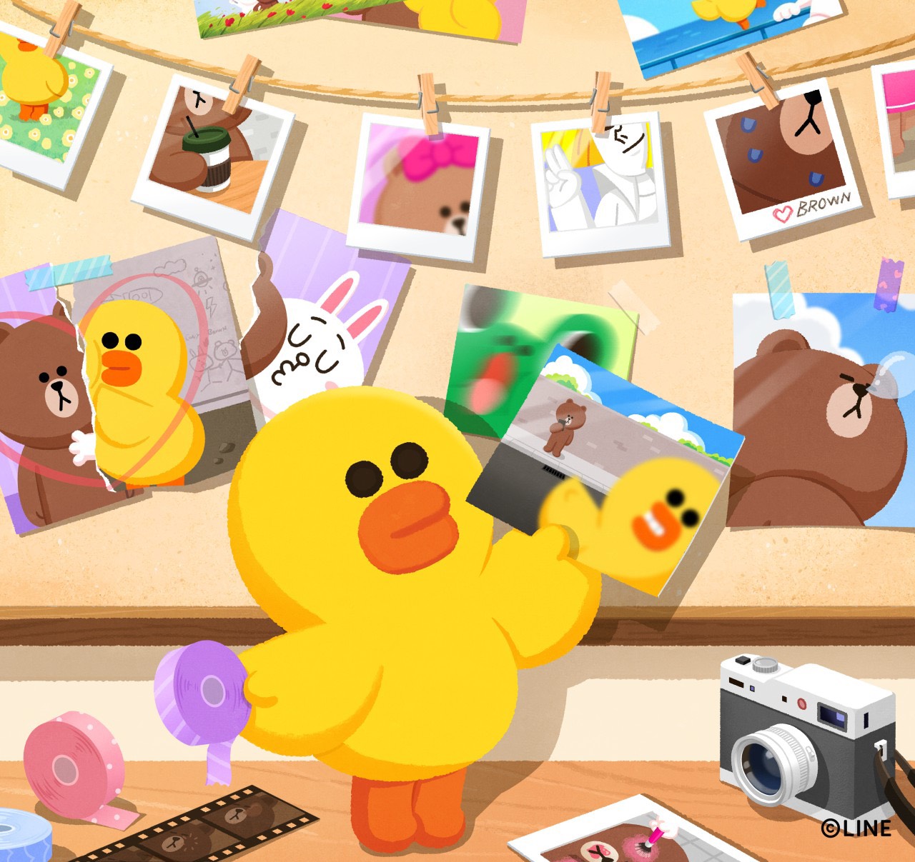 LINE FRIENDS 角色莎莉小知識!看似天真無邪的小雞其實根本是熊大瘋狂愛慕者