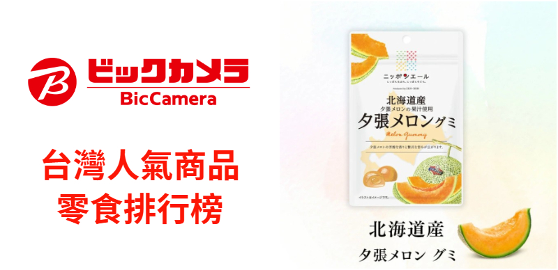 BIC CAMERA 台灣人愛買零食排行榜，水果軟糖吃起來！