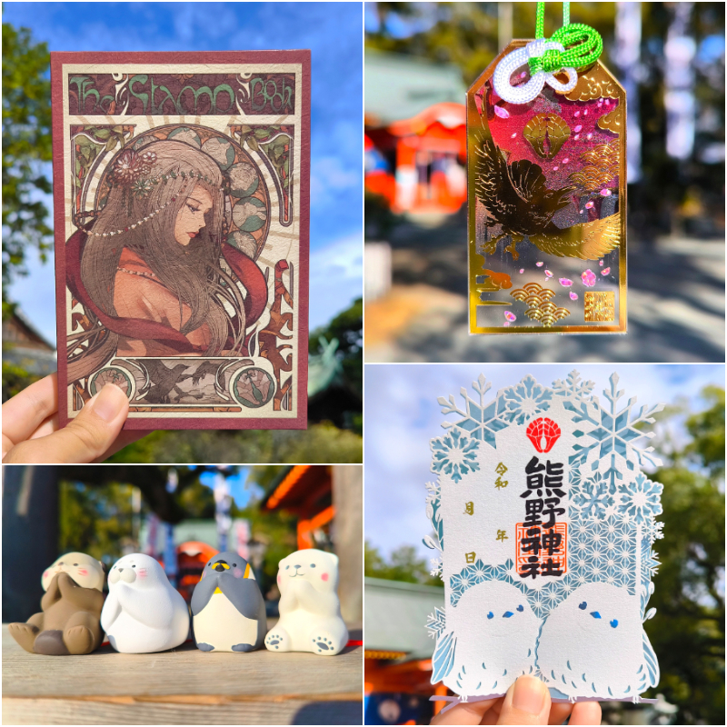 福岡「大牟田熊野神社」透明御朱印御守、慕夏風朱印帳好迷人，還可以線上訂購喔！