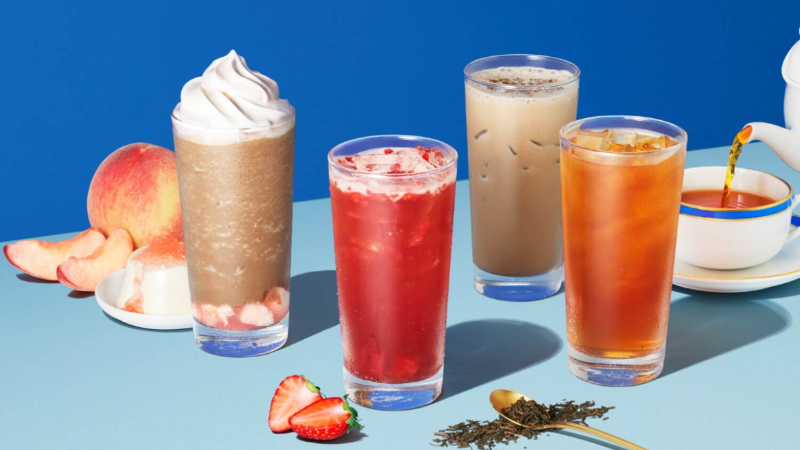 日本星巴克 STARBUCKS Tea & Cafe 水蜜桃奶凍 & 伯爵茶星冰樂7月3日清爽上市!