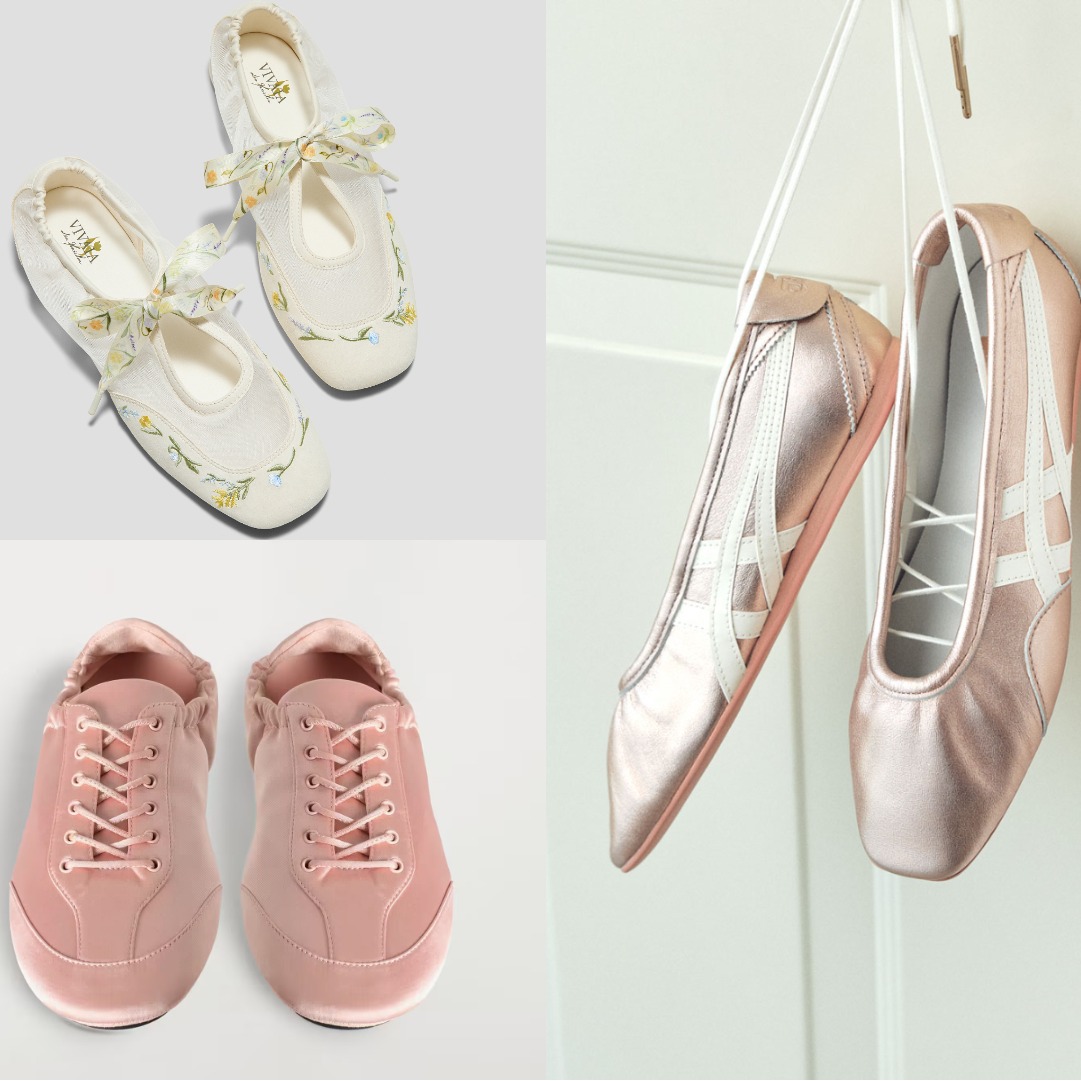Balletcore熱潮延燒！鬼塚虎、VIVAIA、COS…優雅舒適又夢幻，每雙都想包色