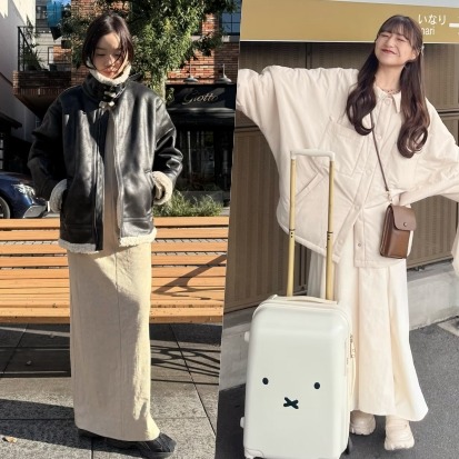 天冷想穿的保暖又時髦？跟著日本女生以「外套+洋裝」展現日系層次LOOK