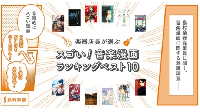 日本大調查 島村樂器員工告訴你!業界票選音樂漫畫TOP 10