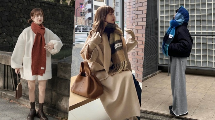 以圍巾疊搭 2025 冬季日系層次!4種超夯圍法日本女生都在用