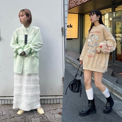2025日本春季街頭趨勢速報！從大學T、蕾絲襯衫、蛋糕裙、牛仔夾克讓你輕鬆跟上日系時髦