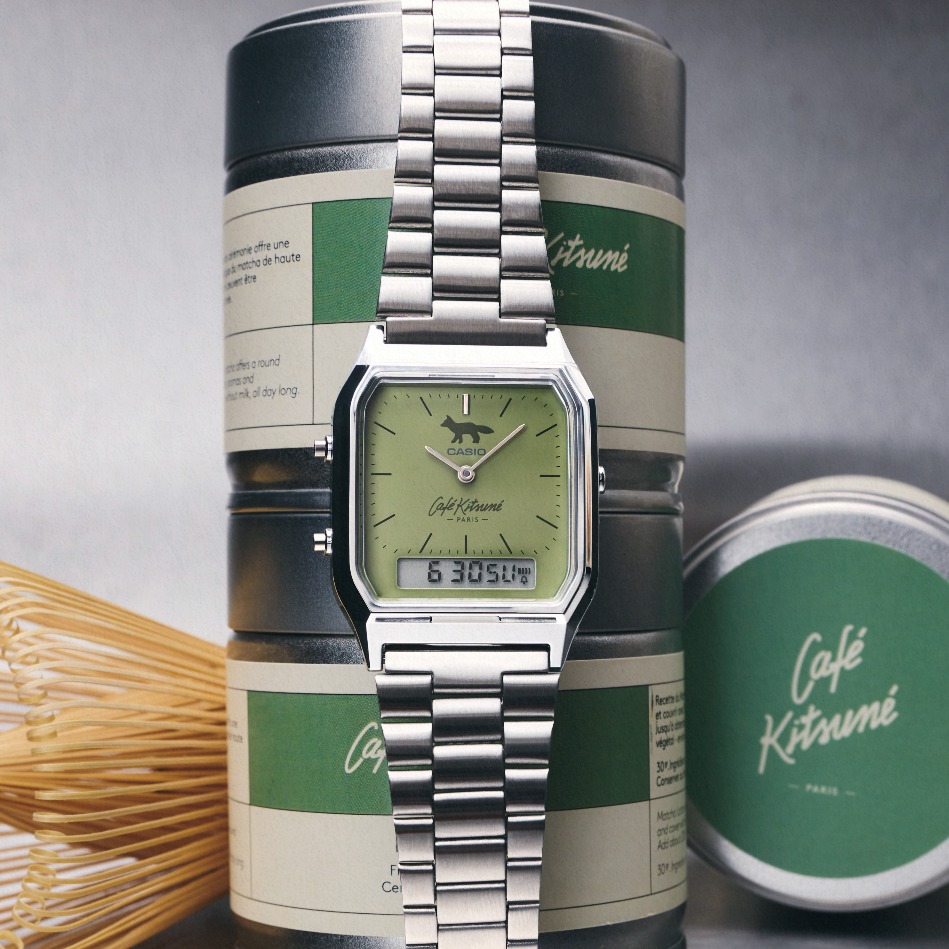 Café Kitsuné×CASIO聯名第二彈！抹茶綠復古腕錶太日系，限定甜點同步登場