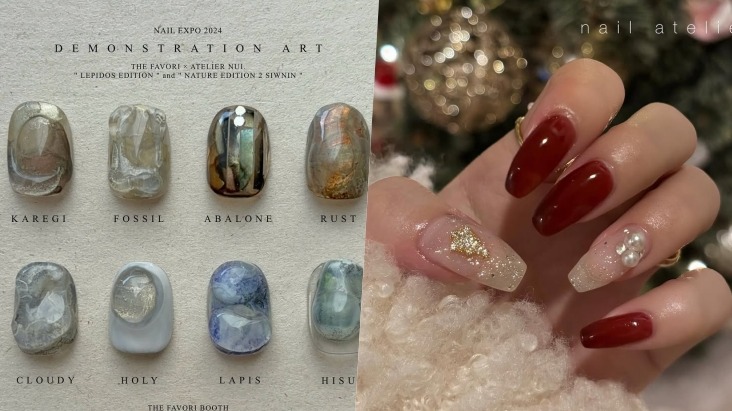 2024冬季指彩圖鑑！以聖誕、雪花、格紋、礦物寶石指彩連結精緻的時髦美