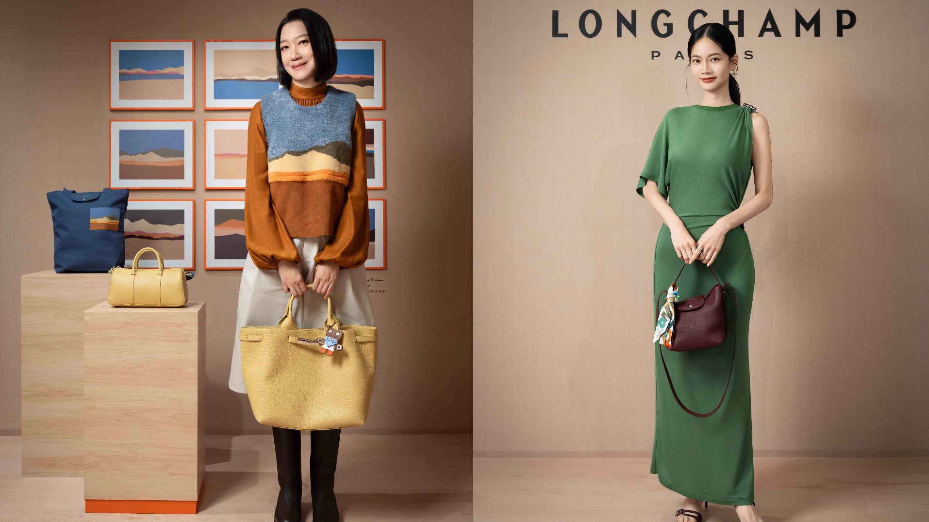 Longchamp 秋冬亮相！曾之喬曝私下最愛獨逛美術館、曲家瑞大讚藝術聯名：真的甘拜下風