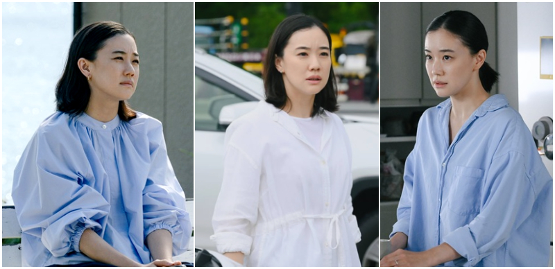 日劇《直到T恤乾了為止》蒼井優的穿搭！從藍色襯衫中看出咲子的心境變化