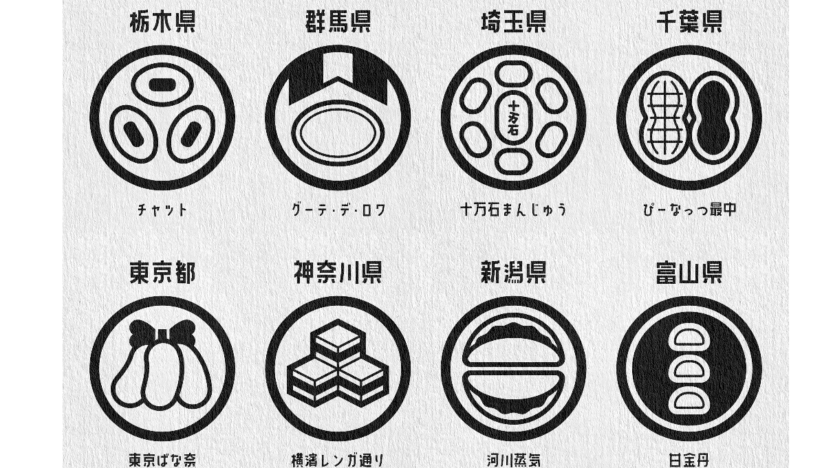 用日本各地名產設計47個都道府縣「銘菓紋」 你能認得出哪些名產呢?