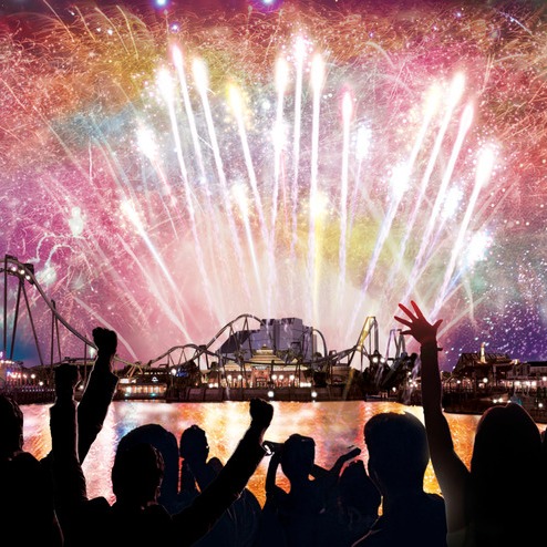 大阪環球影城「NO LIMIT! 跨年倒數 2025」以4千發豪華煙火迎新年，酷洛米、航海王與恐怖熊一同登場演出特別舞台！
