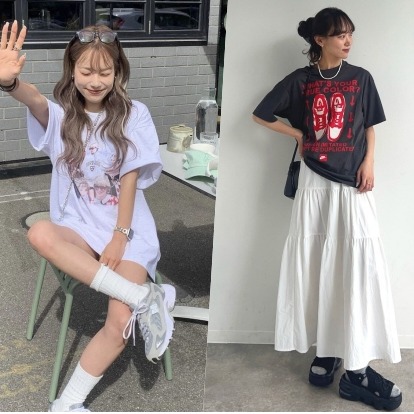 2025夏季穿搭推薦！以印花TEE混搭4款單品營造夏氛日系街頭時尚