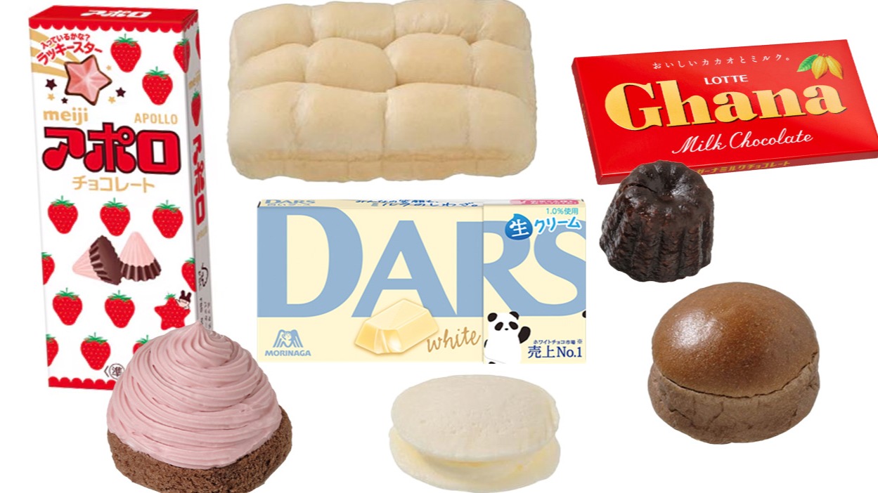 日本7-11×知名零食聯名新品，明治阿波羅草莓化身草莓巧克力蛋糕，多款零食「甜點化」