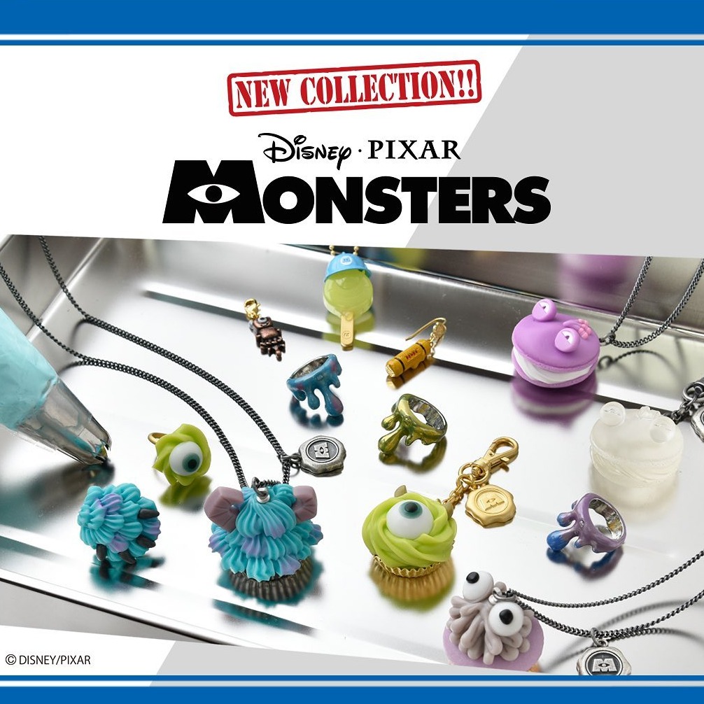 Q-pot.新系列「Monsters」COLLECTION 怪獸電力公司毛怪與大眼仔變身超萌甜點飾品