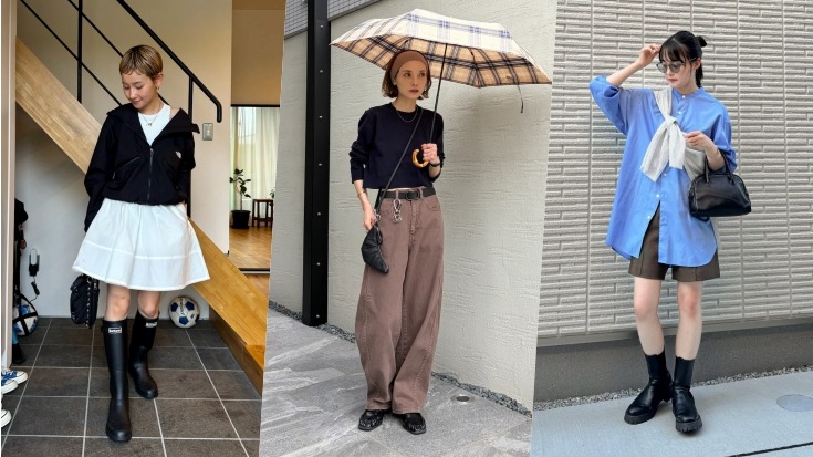 雨天秒時尚的聰明穿搭術！日本女生最愛的4套造型推薦