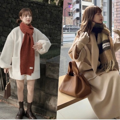 以圍巾疊搭 2025 冬季日系層次！4種超夯圍法日本女生都在用