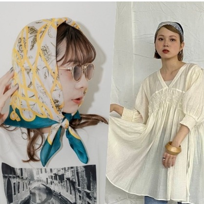日本女生都在瘋「頭巾穿搭」！盤點4款頭巾推薦瞬間顯小臉又時髦
