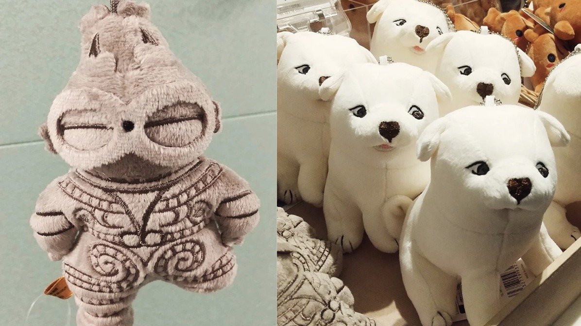 〈朝顔狗子図杉戸〉狗狗玩偶、遮光器土偶吊飾，各類歷史文物造型周邊就在上野「東京國立博物館」