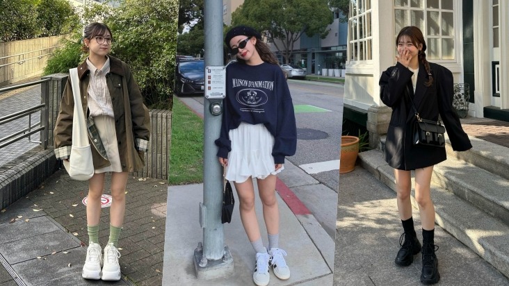 冬季快速製造輕甜可愛LOOK!4套「短裙+球鞋」搭配範本營造女孩魅力