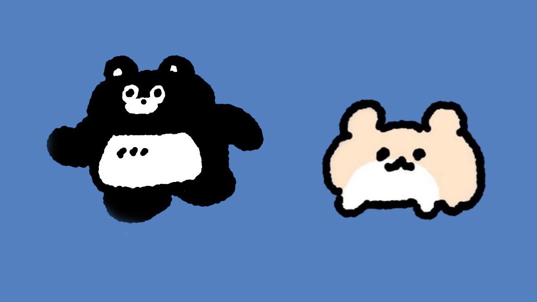 絕對不會死的小倉鼠＆可愛又療癒的黑熊Mahkun，由作家「AKR」所繪製的人氣貼圖角色