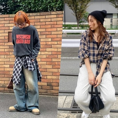 2024冬季日本女生都在穿「寬鬆格紋襯衫」！以4種混搭術打造日系率性街頭印象