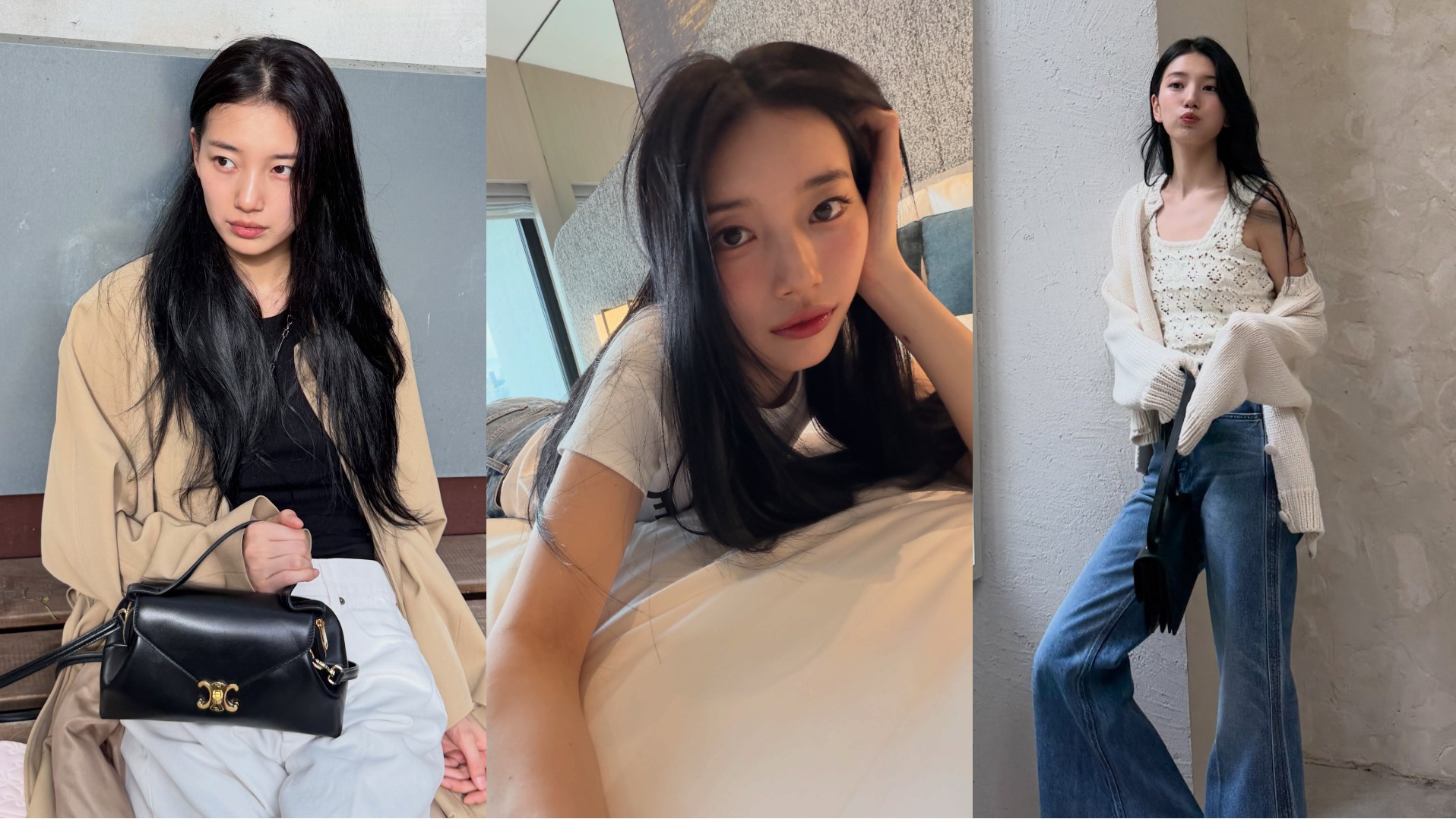 秀智私服又美出新高度！從躺床美照到牛仔褲穿搭，5招拆解「國民初戀」的日系高級感