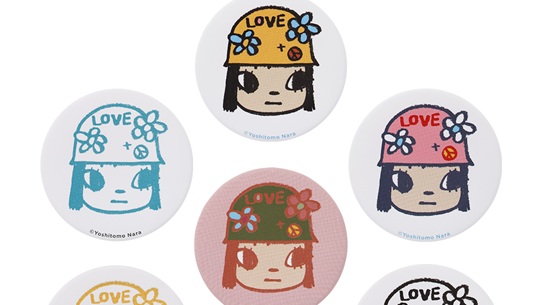 奈良美智 Love & Peace慈善徽章，邀您一起關心世界和平