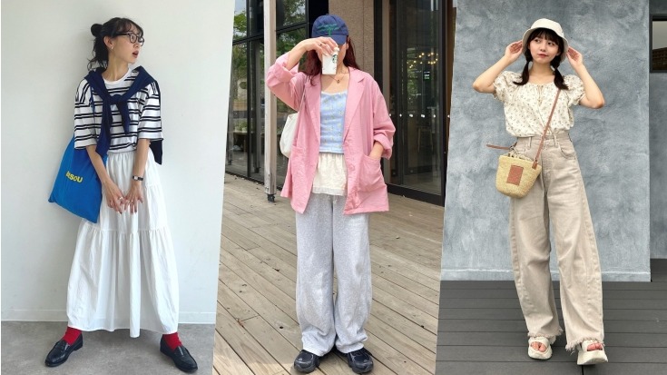從日本女子2025夏季私服推薦!選用明亮色、花卉上衣、透膚蕾絲打造連假出遊穿搭