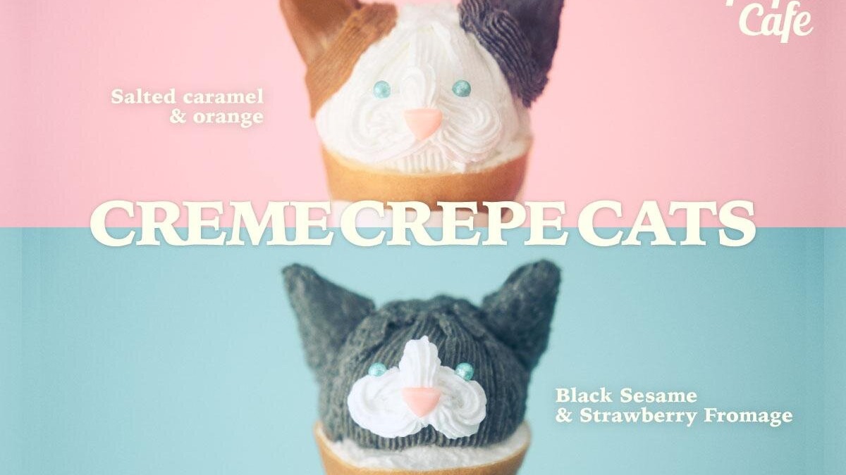 貓奴注意！2月來日本必吃 gelato pique cafe 超萌貓咪造型奶油可麗餅