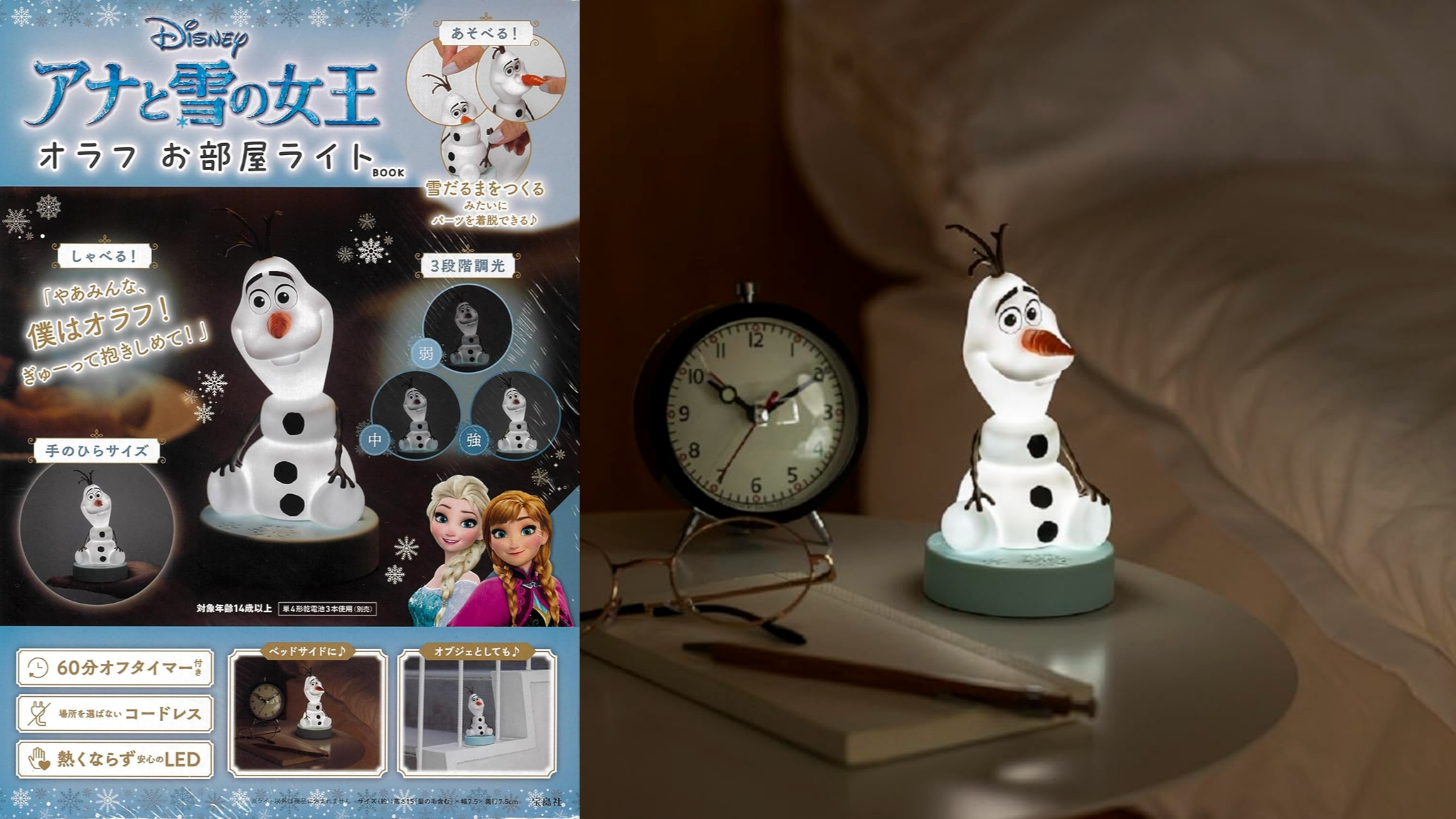 2025年11月日本MOOK本贈品最新情報！雪寶小夜燈陪你點亮冬季