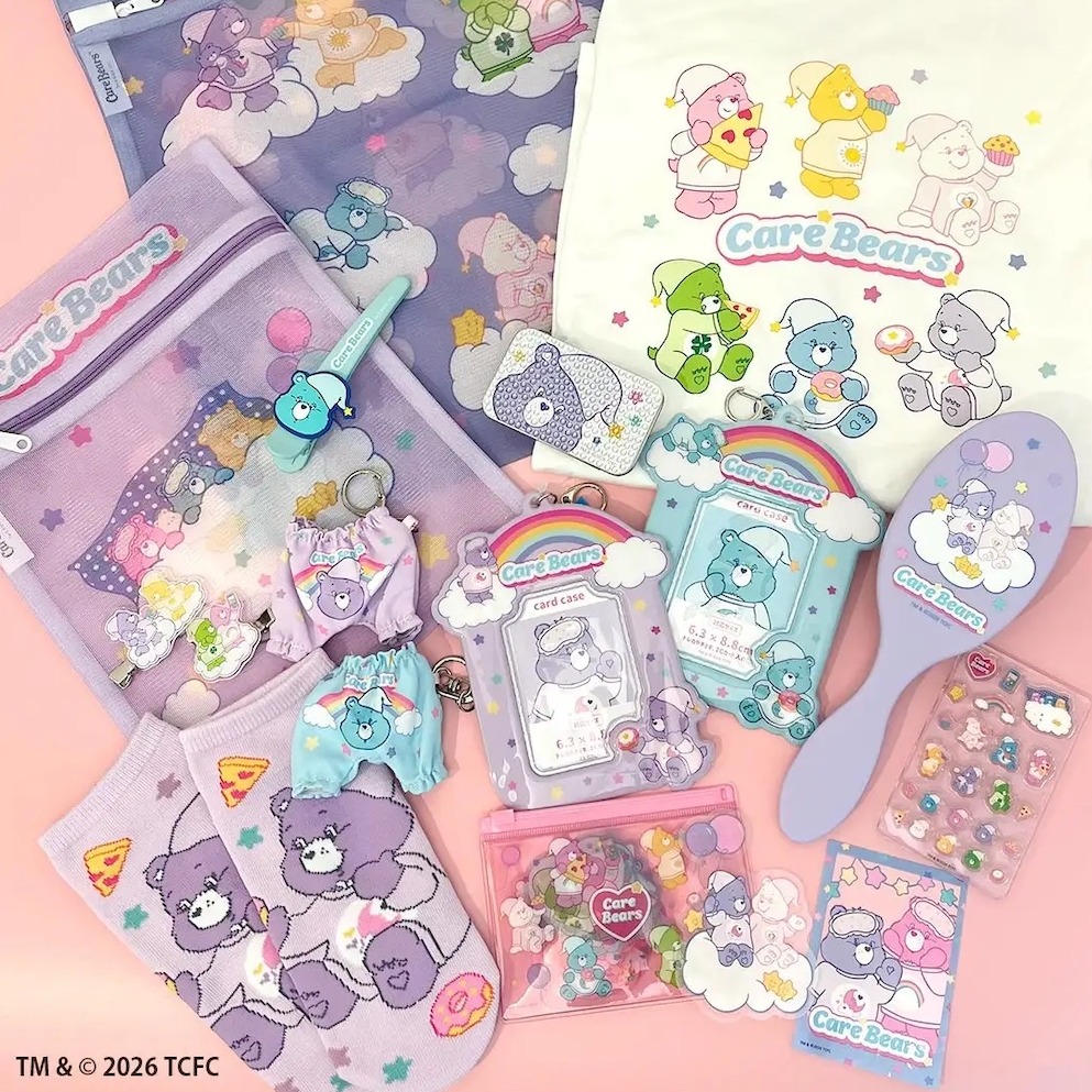 彩虹熊熱潮再臨 Care Bears™與THANK YOU MART攜手推出「夢幻睡衣派對」全新聯名系列！