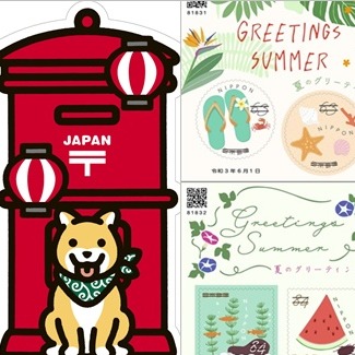2021日本郵局夏季郵筒明信片・傳統文化•夏季問候・寶可夢•郵局小熊郵票