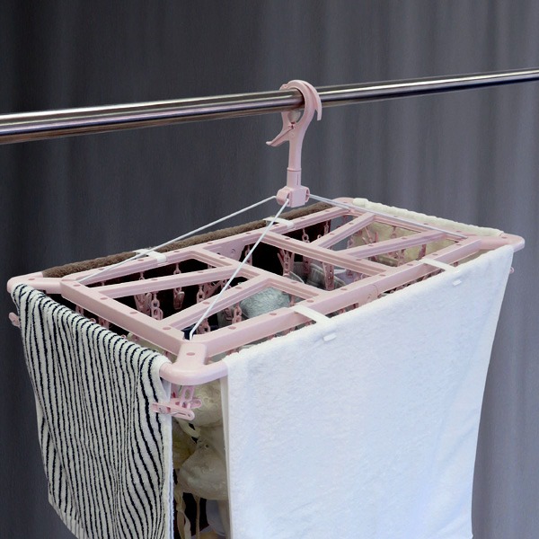 推特話題商品   租屋曬衣沒煩惱,能夠將貼身衣物藏起來的超聰明多工曬衣夾