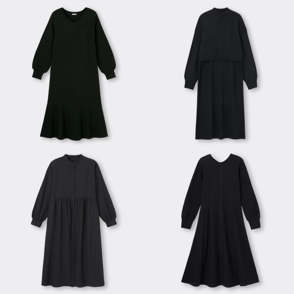 GU 黑色連身裙超好搭超修飾！本季必買黑色連身裙 6 選