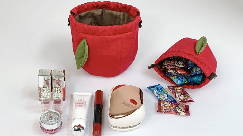 What's in my BAG?日本布織品設計師「ぷぅの実」包包開箱,蘋果束口袋兼具可愛與機能性