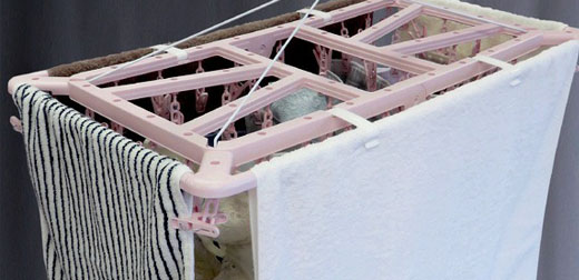 推特話題商品   租屋曬衣沒煩惱，能夠將貼身衣物藏起來的超聰明多工曬衣夾