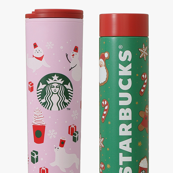 星巴克_holiday2021_海獅不鏽鋼隨手瓶_綠色不鏽鋼隨身瓶