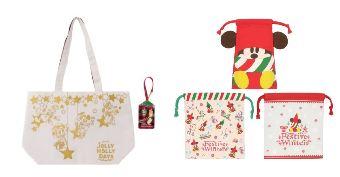 東京迪士尼園區_東京迪士尼海洋_2021年_聖誕_托特包_卡匣_束口袋