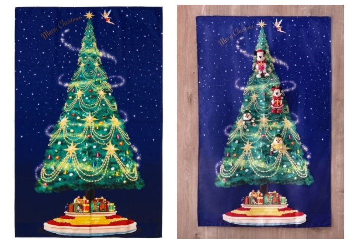 東京迪士尼園區_東京迪士尼海洋_2021年_聖誕_布簾聖誕樹