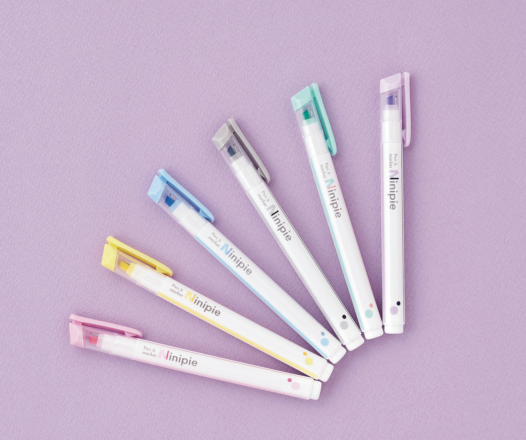 Ninipie水性代針雙頭螢光筆