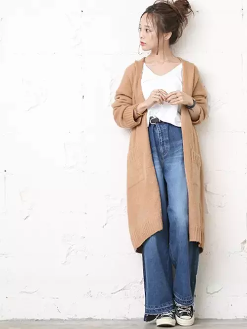 秋色長版開襟衫