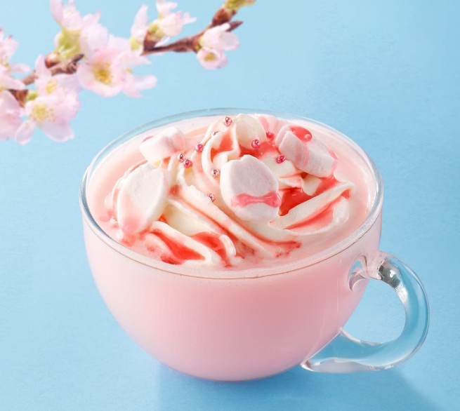 DOUTOR_棉花糖櫻花歐蕾_マシュマロふんわり さくらオレ