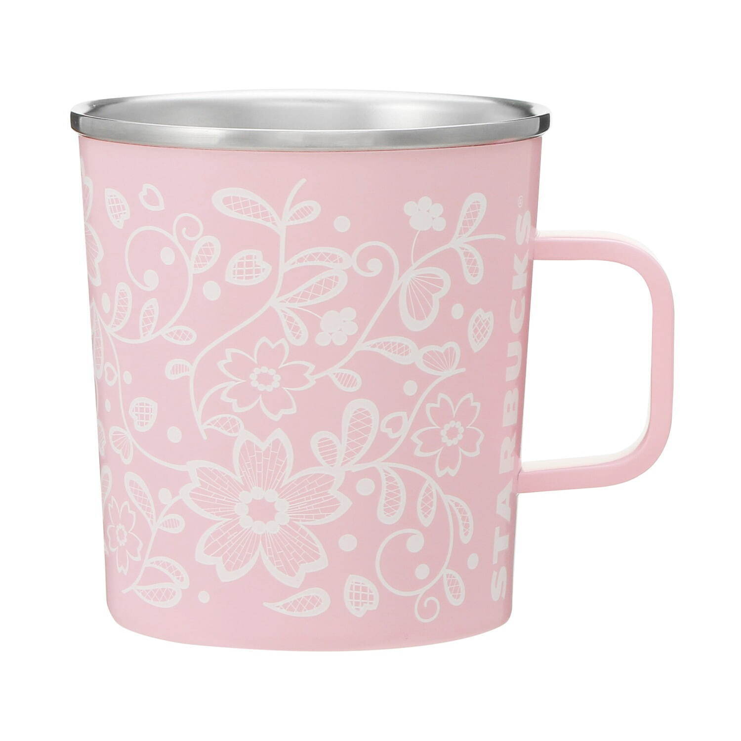 星巴克_2022_櫻花_不鏽鋼馬克杯_蕾絲