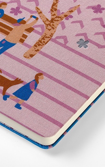 moleskine_冰室友里_櫻花系列_紡織品封面_近部細看