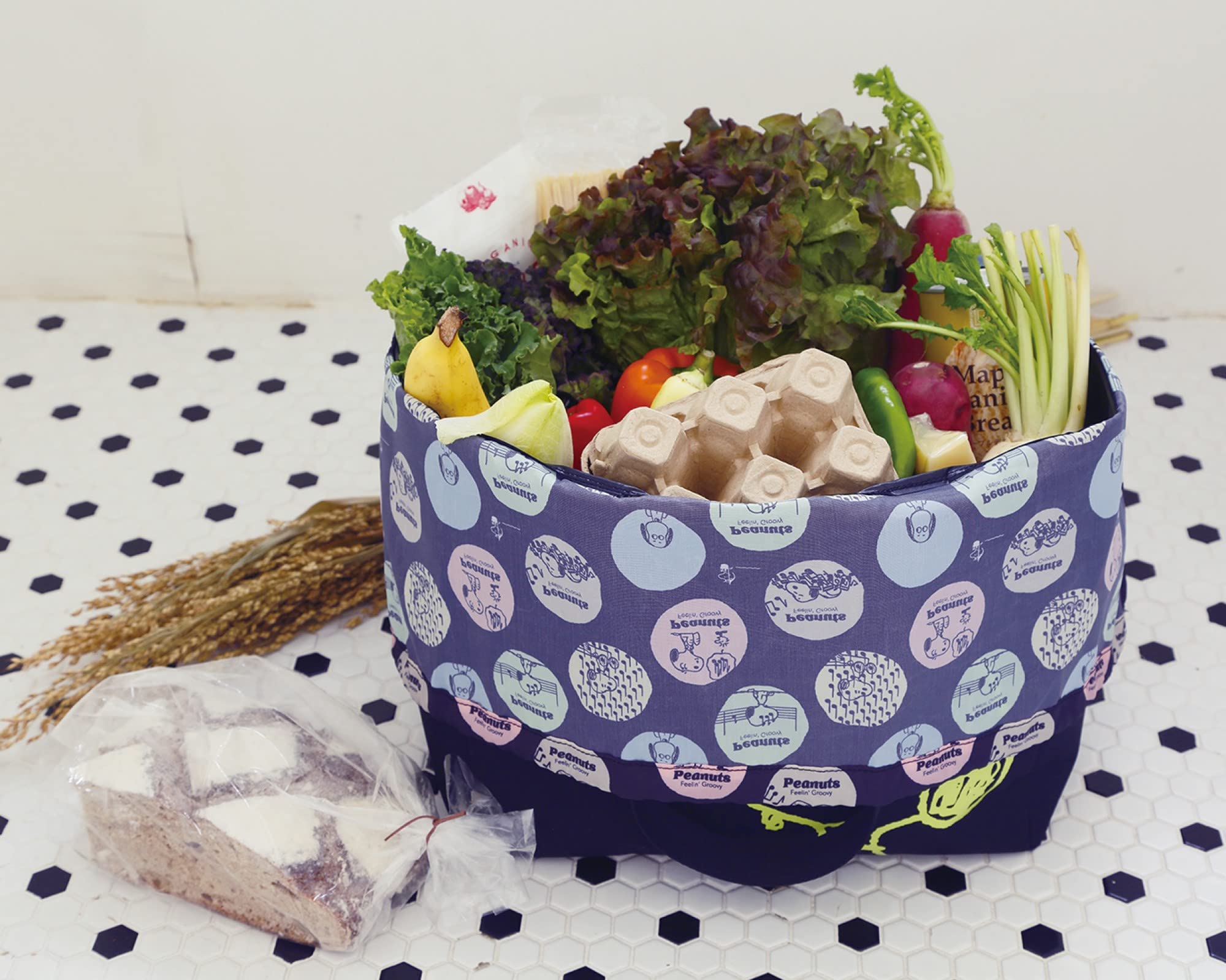 史努比購物托特包內層設計