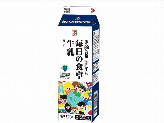 นม 7-Eleven Mainichi no Shokutaku Gyunyu